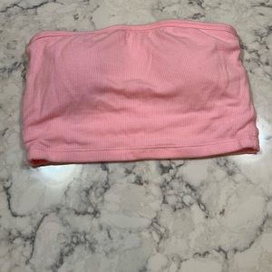 Klassy Network Padded Crop Top Pink XS